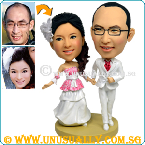 Custom 3D Fashionable Sweet Lovely Wedding Couple Figurines